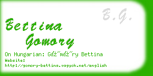 bettina gomory business card
